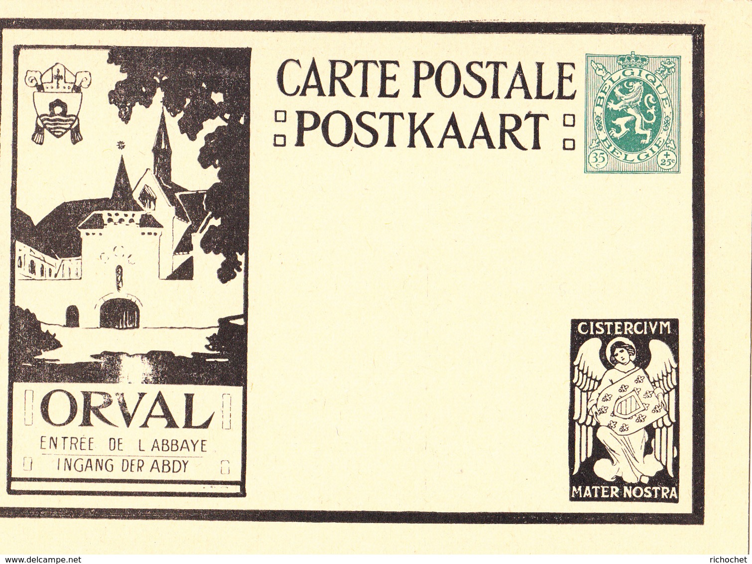 Belgique - Cartes Illustrées N° 5 Orval Avec Ange Dans Le Coin Inférieur Droit Série De 12 Cartes - Geïllustreerde Briefkaarten (1971-2014) [BK]