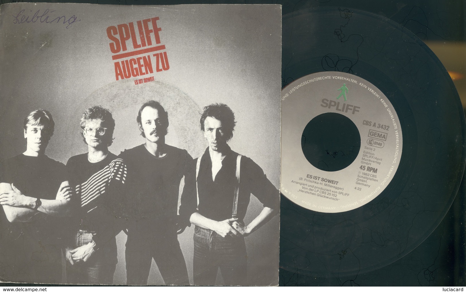 SPLIFF -AUGEN ZU -ES IST SOWEIT- VINILE 45 GIRI - ANNO 1982 - Andere - Duitstalig