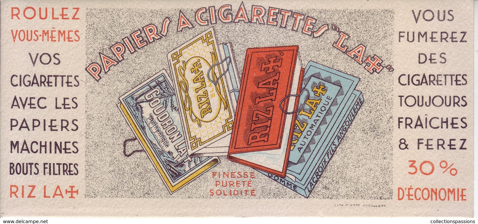 Buvard : Papiers à Cigarettes "LA+" - NEUF - - Tabacco & Sigarette