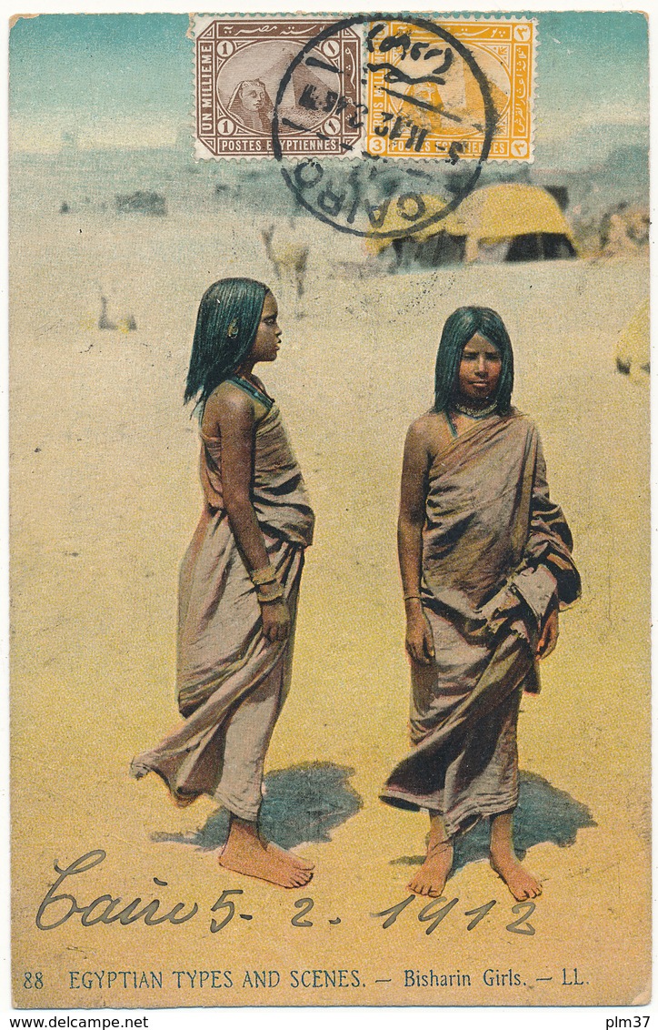 EGYPTE, Ethnique - Bisharin Girls - LL - Persons