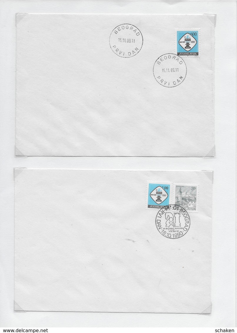 Yugo-Slavia  Chess Ajedrez FDC - Sonstige & Ohne Zuordnung