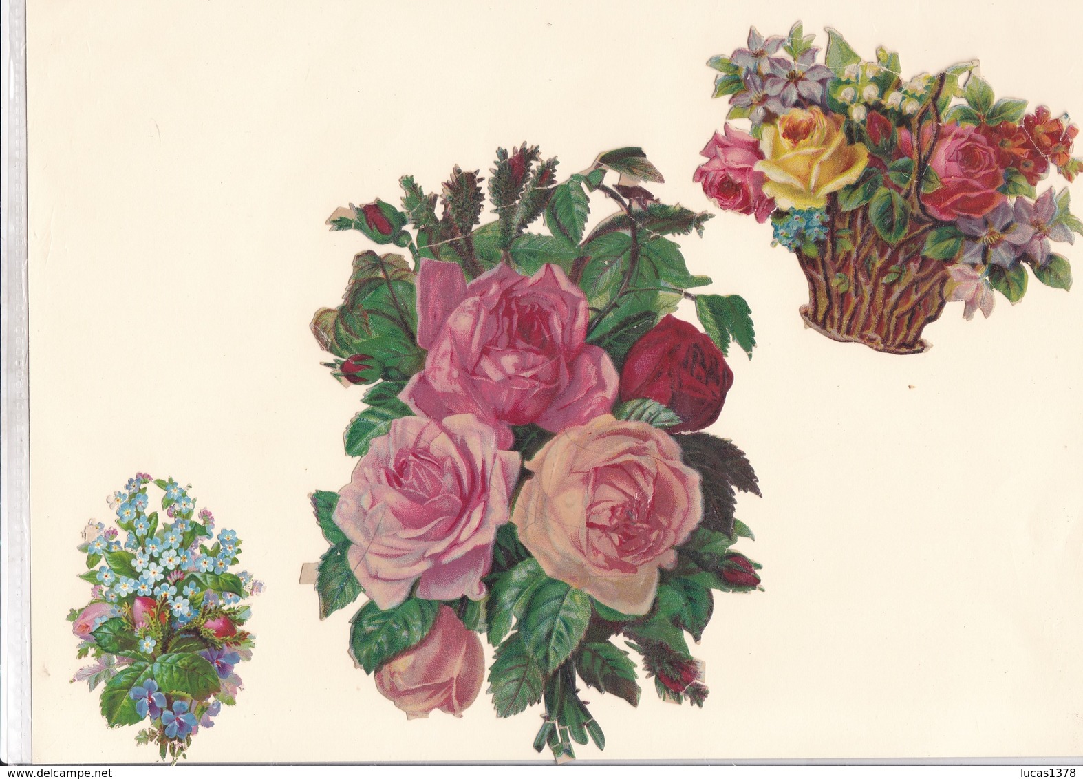 TRES BEL ENSEMBLE DE PLUS DE 50 DECOUPIS FLEURS DONT UN GRAND 23X17 / A VOIR - Flowers