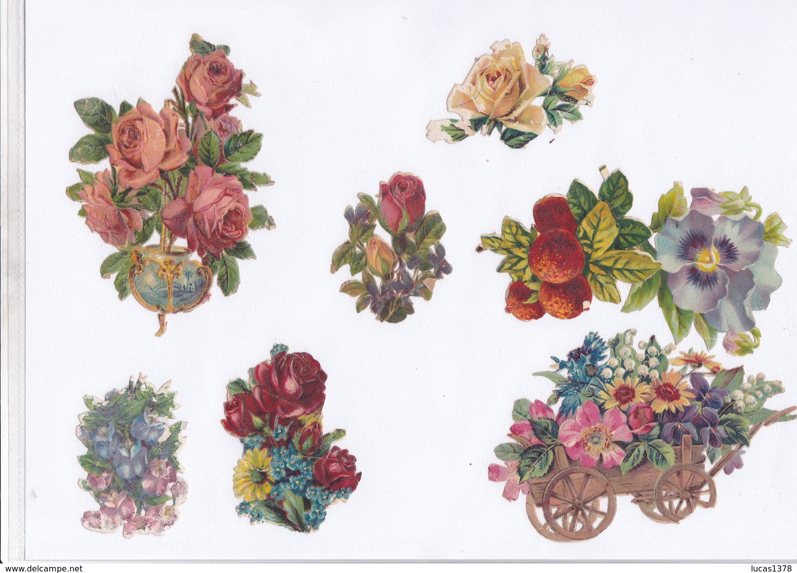 TRES BEL ENSEMBLE DE PLUS DE 50 DECOUPIS FLEURS DONT UN GRAND 23X17 / A VOIR - Blumen