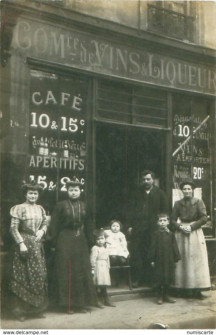 Cpa Carte Photo Café, Commerce De Vins Et Liqueurs - SEGUR - Cafés