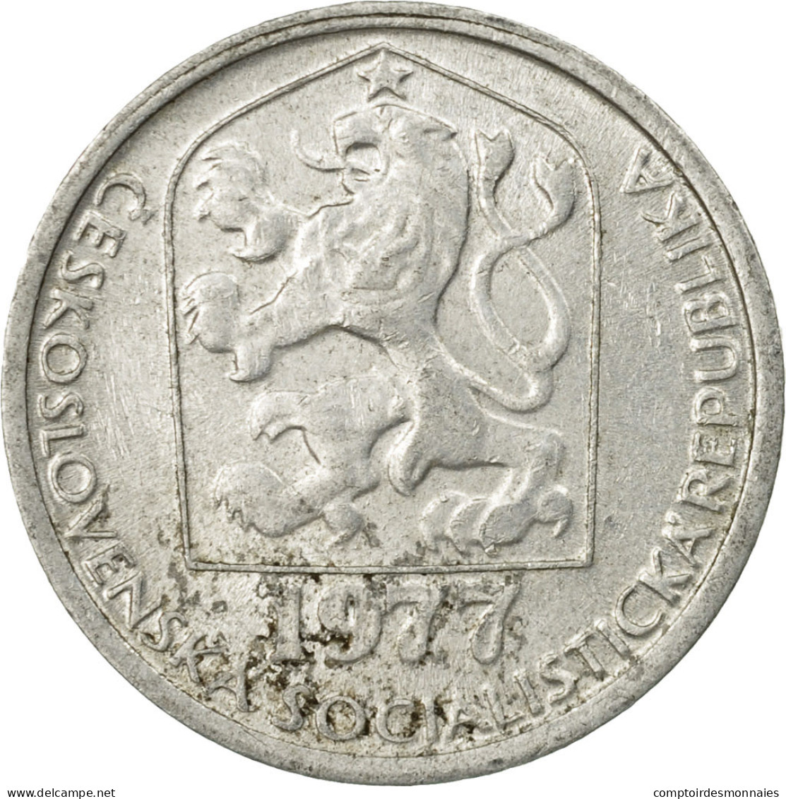 Monnaie, Tchécoslovaquie, 10 Haleru, 1977, B+, Aluminium, KM:80 - Tchécoslovaquie