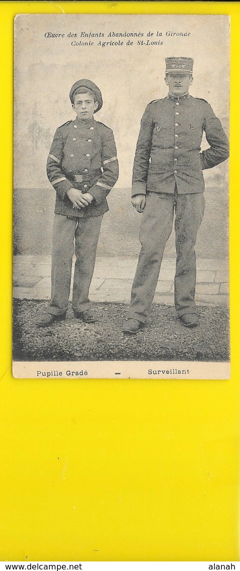 VILLENAVE D'ORNON Rare Colonie St Louis Pupille & Surveillant Enfants Abandonnés () Gironde (33) - Altri & Non Classificati