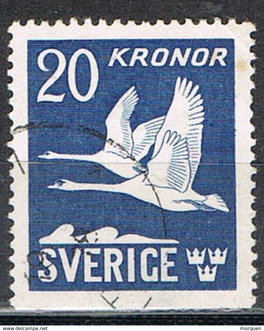 Sello AEREO Luftpost SUECIA, Sverige 1942, Dentado 3 Lados,  Yvert  Num 7a º - Usados