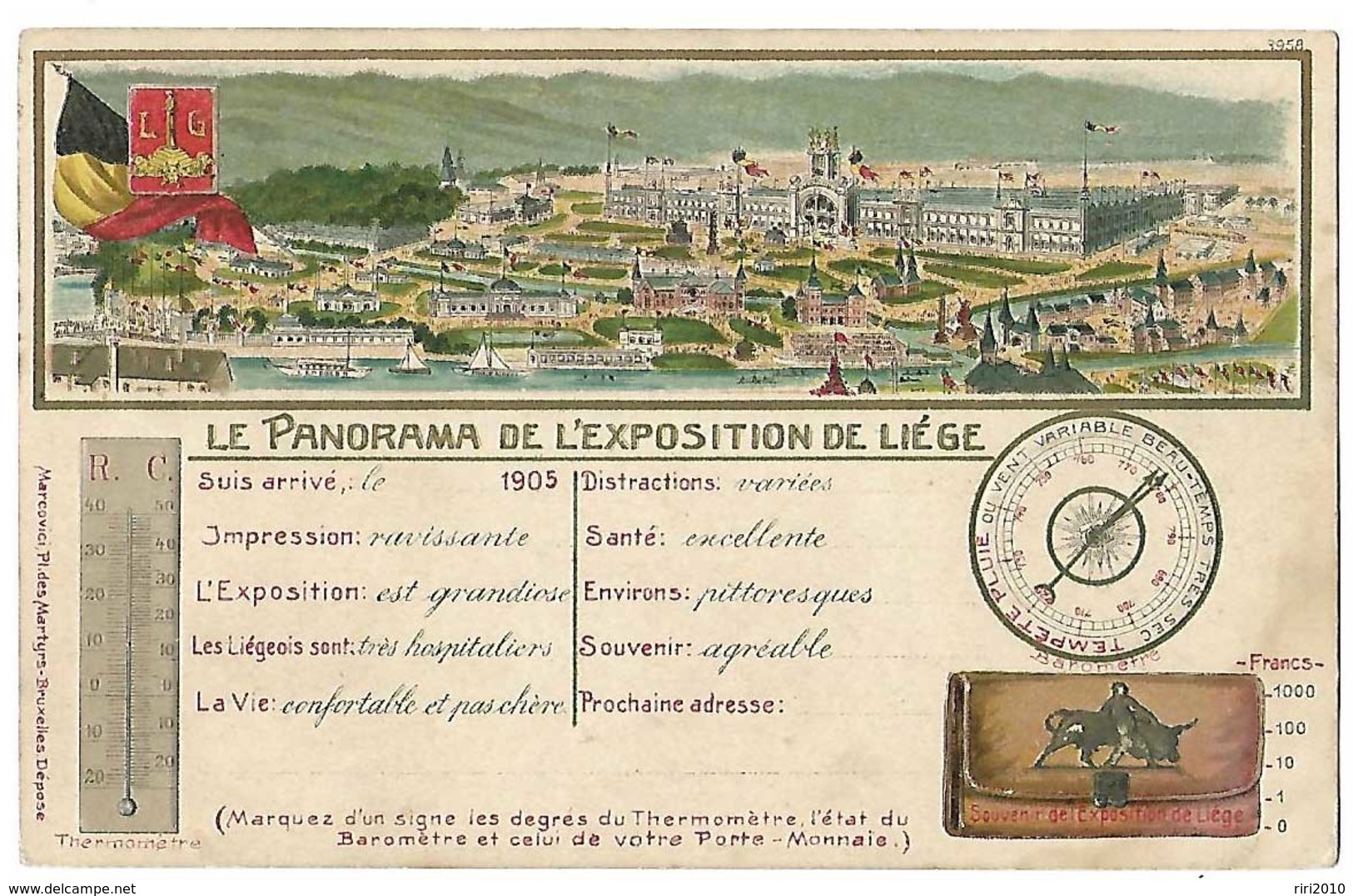 Le Panorama De L'Exposition De Liège - Dessins Et Reliefs - Andere & Zonder Classificatie