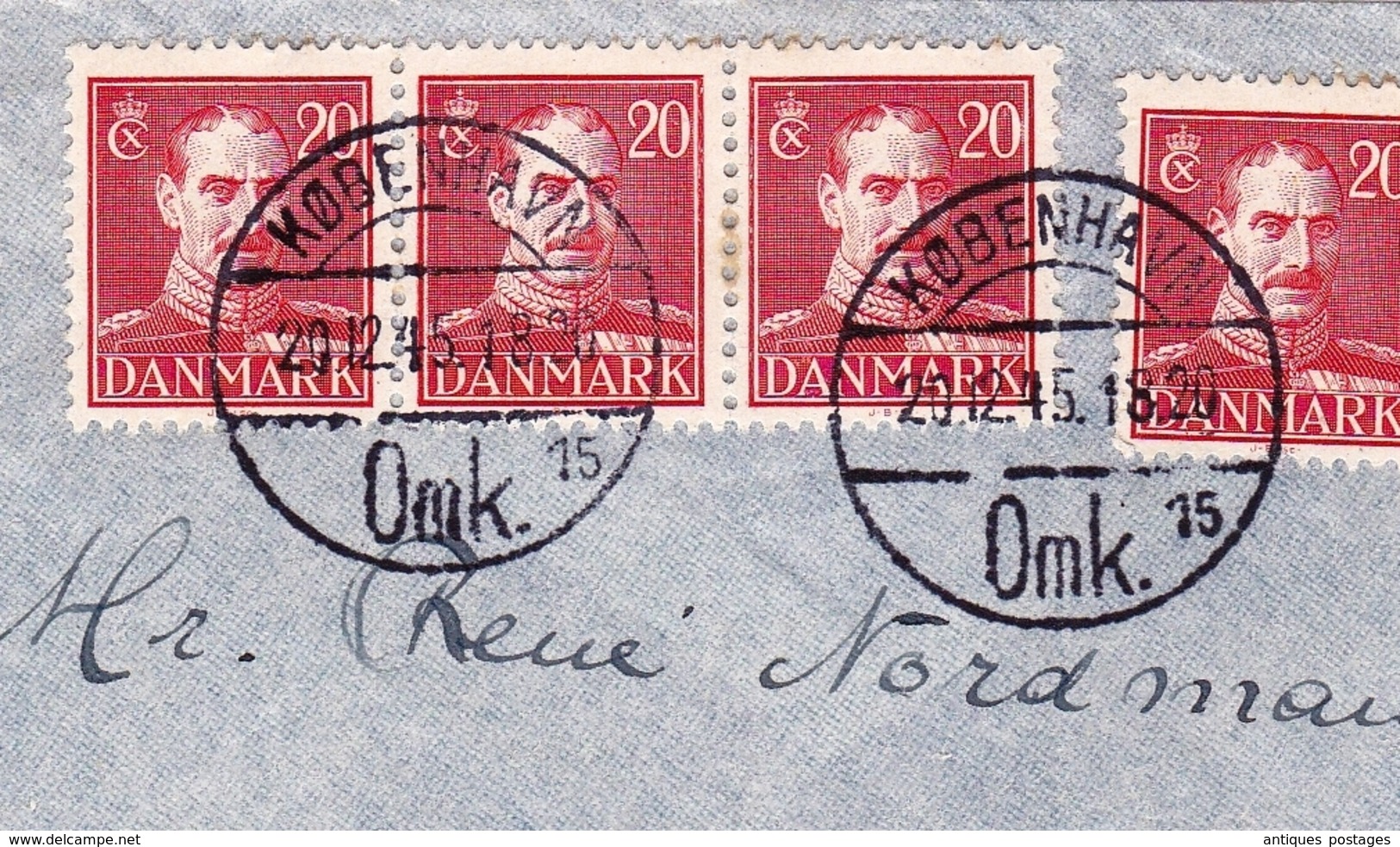 Lettre Copenhague Julen 1945 København Danemark Kongeriget Danmark Washington USA - Briefe U. Dokumente