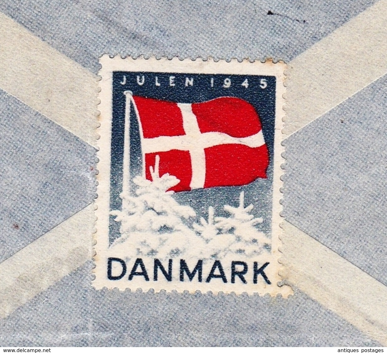 Lettre Copenhague Julen 1945 København Danemark Kongeriget Danmark Washington USA