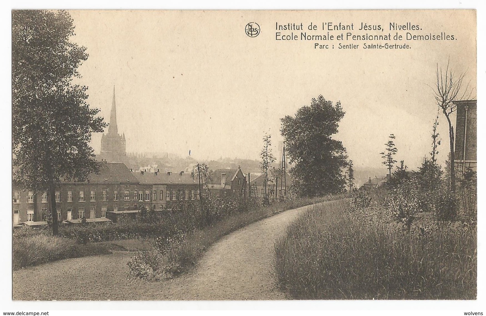 Nivelles Ecole Normale Et Pensionnat De Demoiselles Carte Postale Ancienne - Nivelles