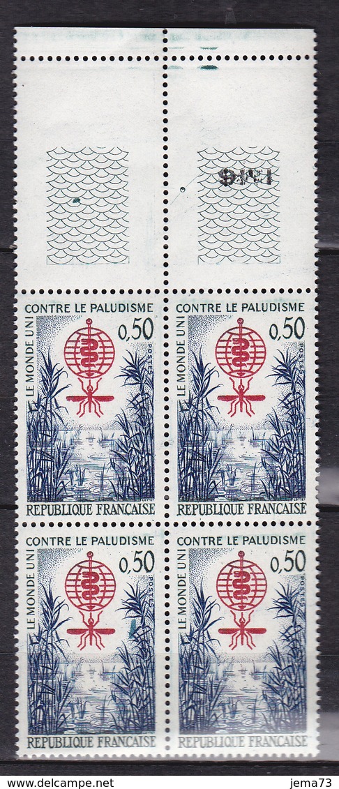 N° 1336 Eradication Du Paludisme: Un Bloc De 4 Timbres Neuf Impeccable - Neufs