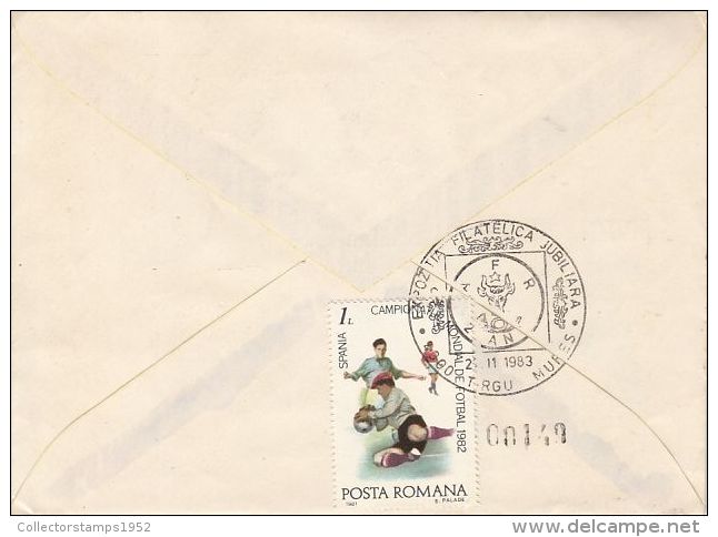 73467- TARGU MURES PHILATELIC EXHIBITION, SPECIAL COVER, BIKE, STAMP'S DAY STAMP, 1983, ROMANIA - Covers & Documents