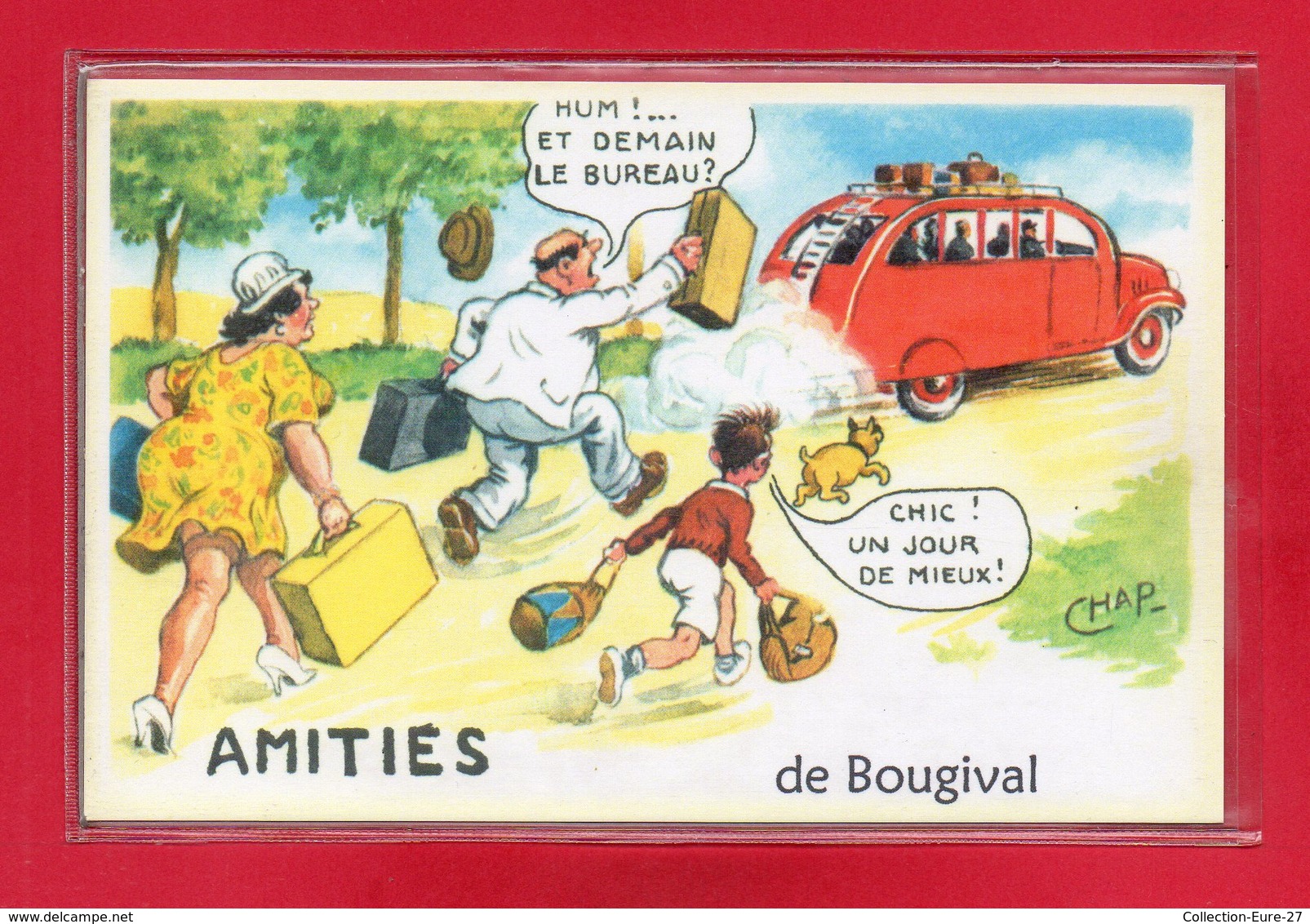 78-CARTE POSTALE HUMOURISTIQUE " BOUGIVAL " - Autres & Non Classés