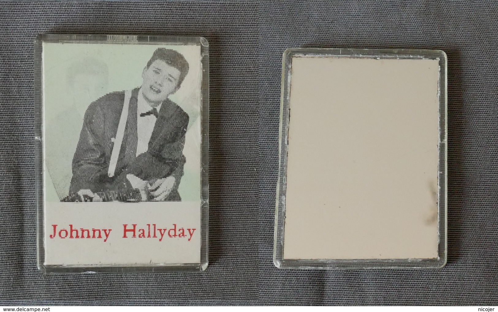 JOHNNY HALLYDAY Mini Miroir De Poche VISIOMATIC - Obj. 'Remember Of'