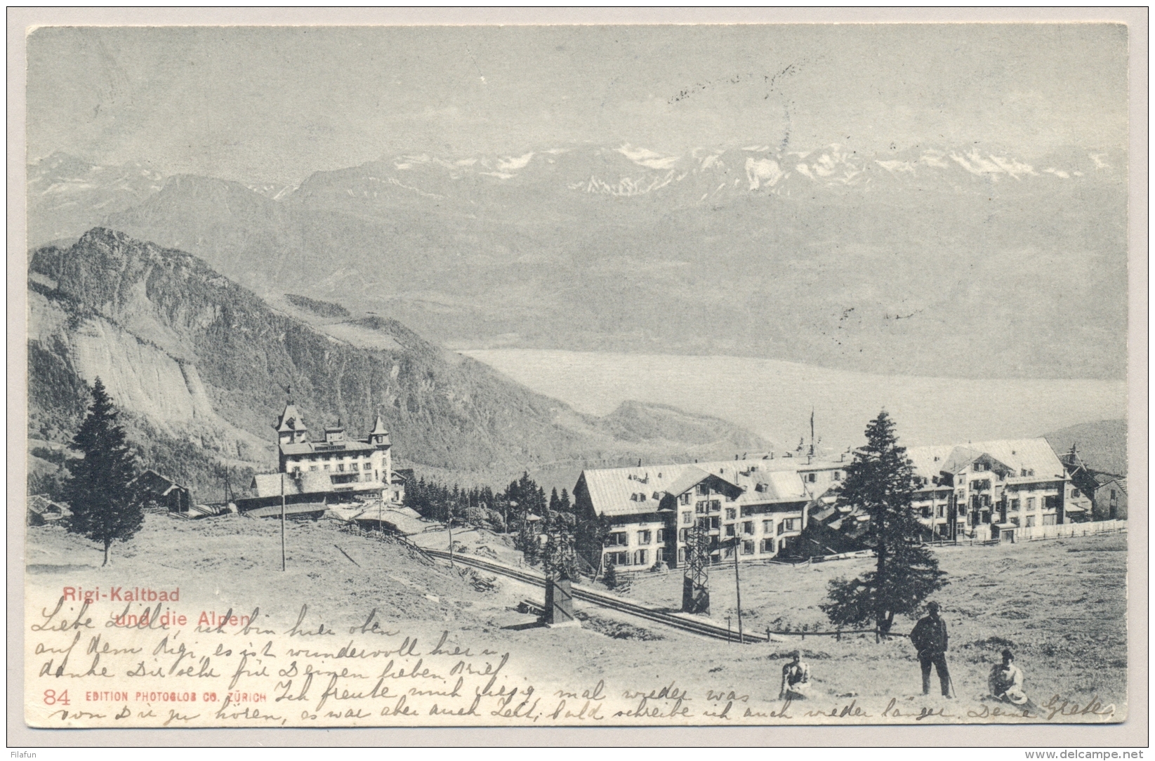 Schweiz - 1902 - 10c Kreuz On Postcard From Rigi-Scheideck To KR NICHTEVECHT / Nederland - Brieven En Documenten
