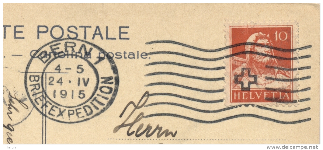 Schweiz - 1915 - 5c Tell On Postcard "Pour Le Soldat Suisse..." From Bern To München / Deutschland - Brieven En Documenten
