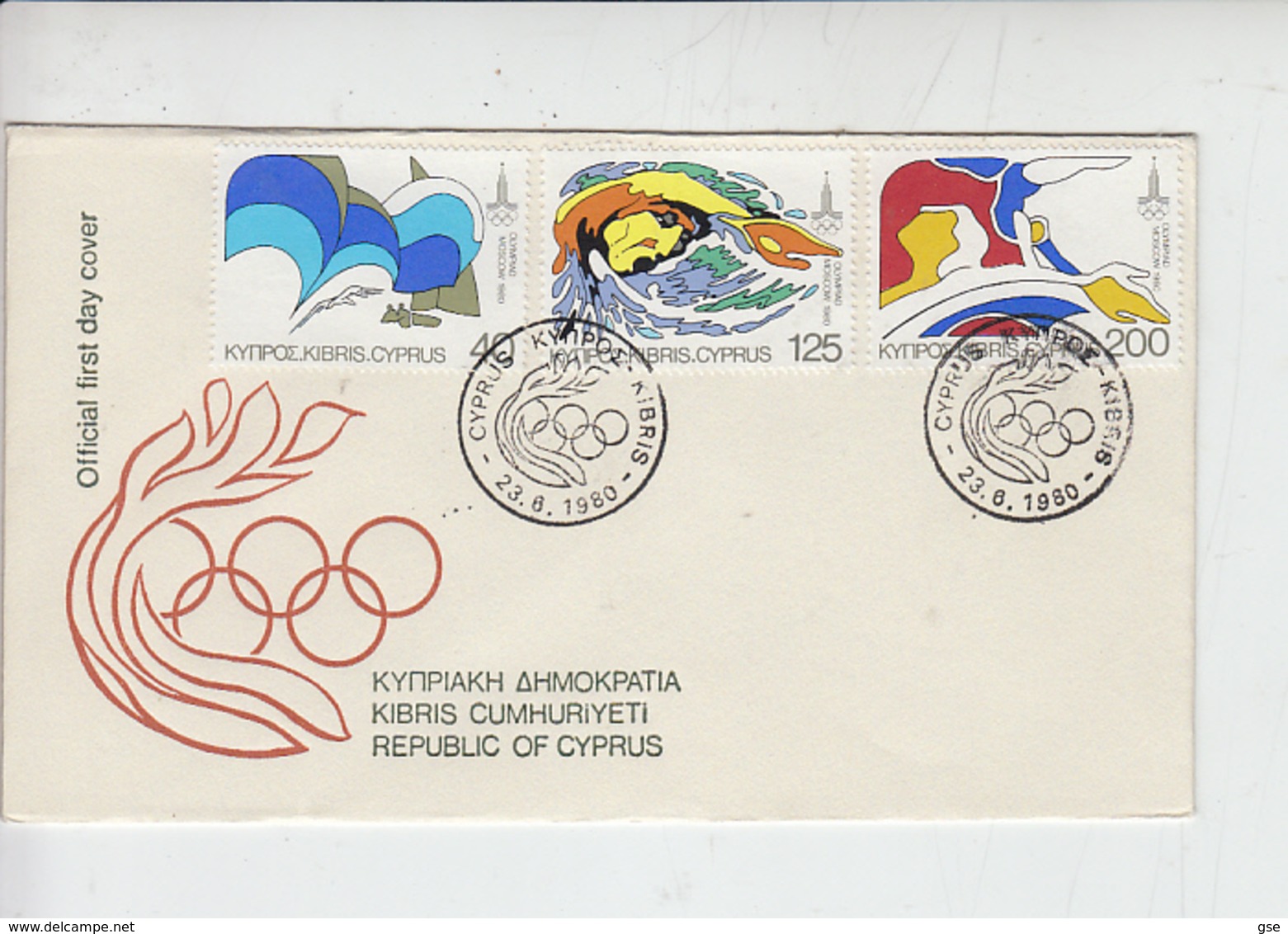 CIPRO  1980 - FDC - Unificato 517/9 - Olimpiadi Mosca - Storia Postale