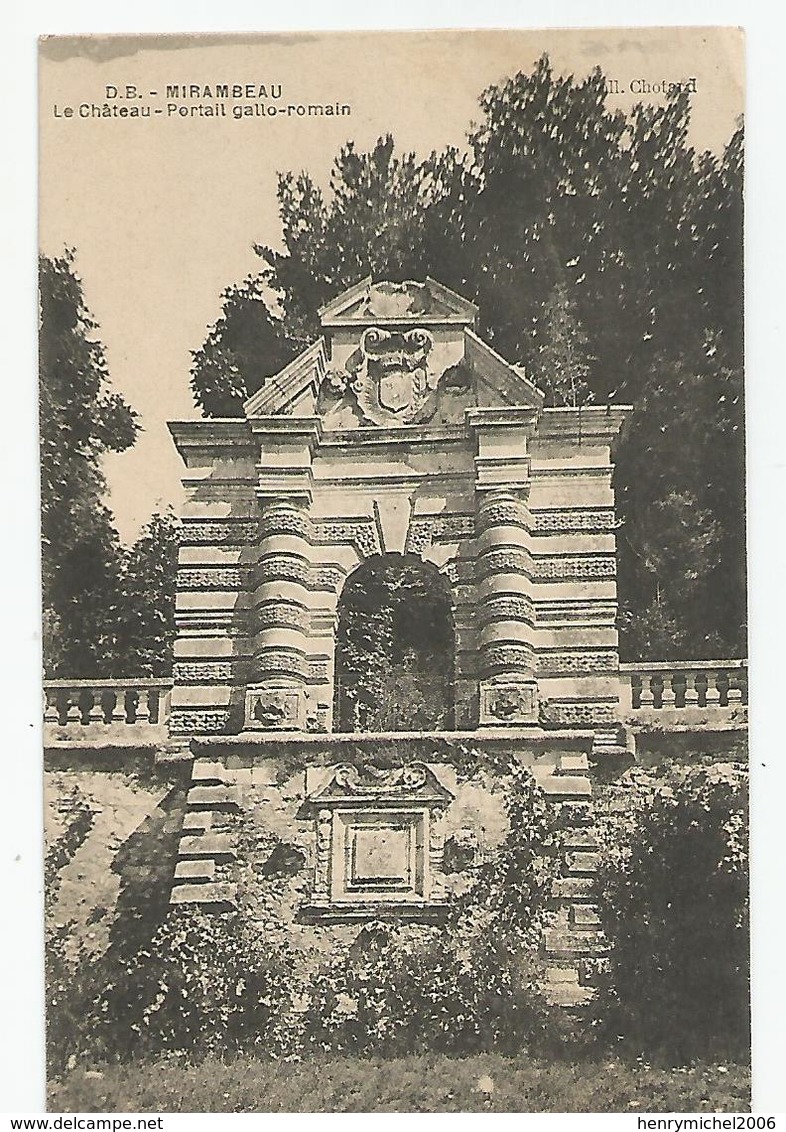 17 Mirambeau Le Chateau Portail Gallo Romain 1924 - Mirambeau