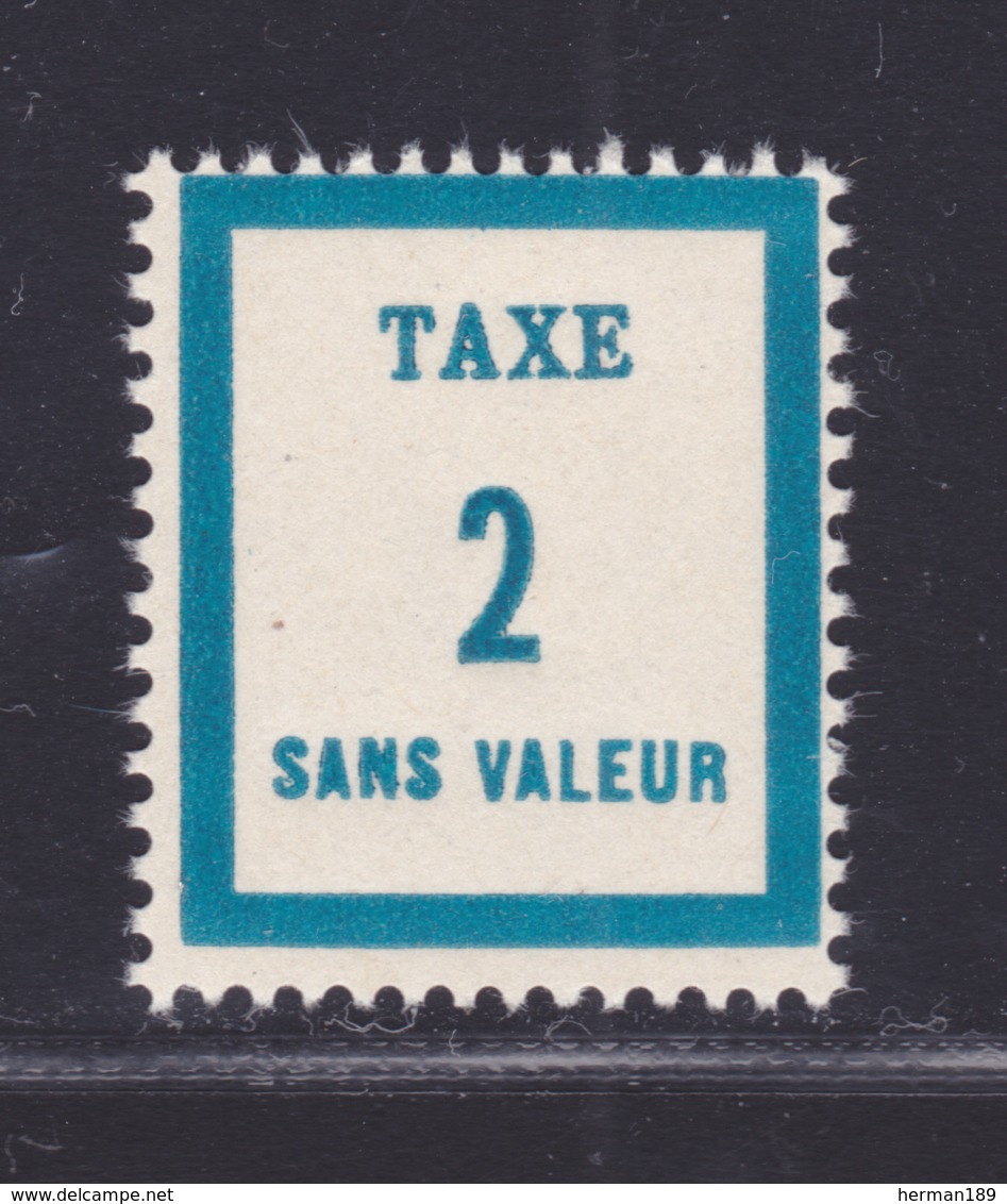 FRANCE FICTIF TAXE N°  FT2 ** MNH Timbre Neuf Gomme D'origine Sans Trace De Charnière - TB - Phantomausgaben