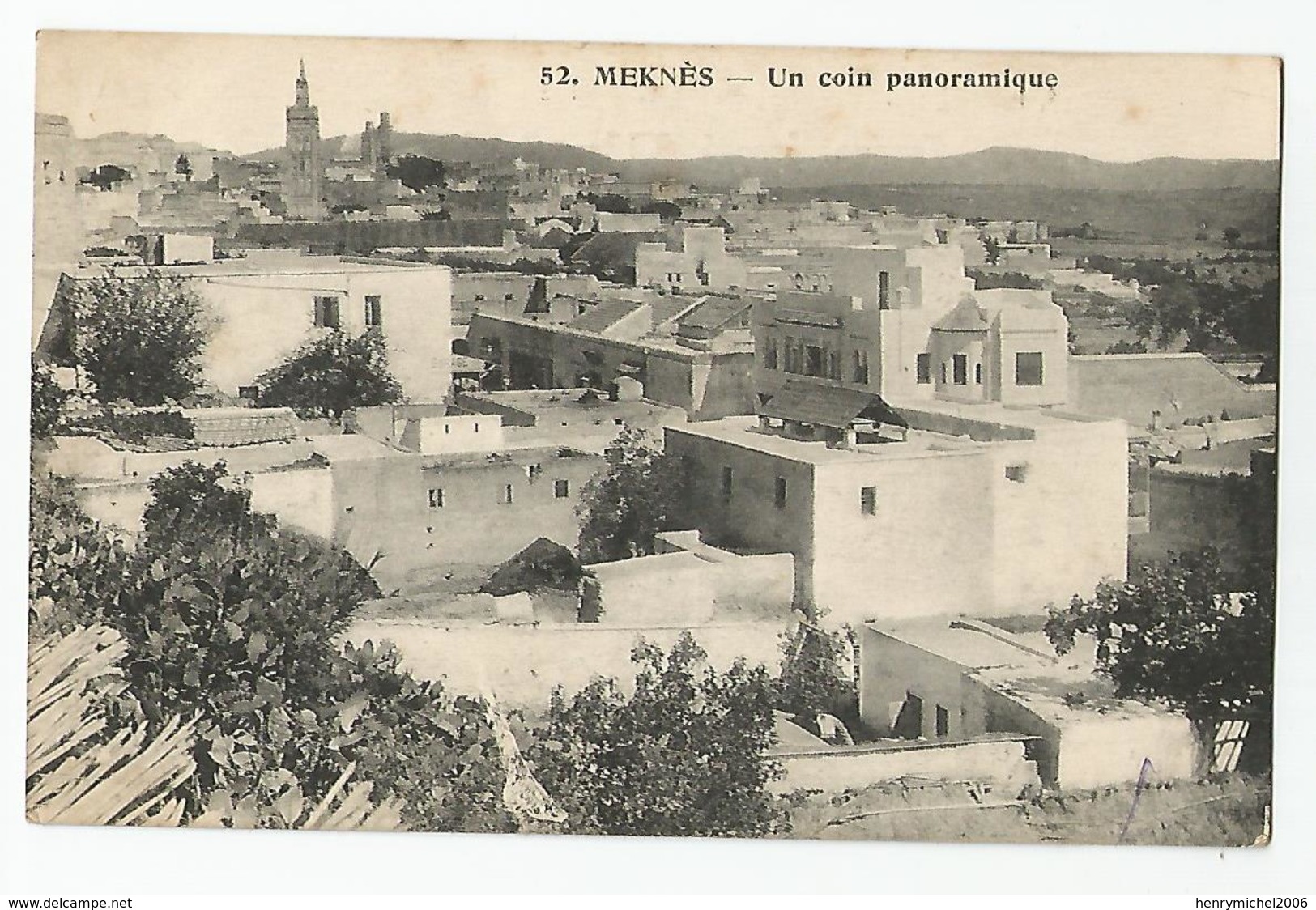 Maroc Meknès Un Coin Panoramique 1921 - Meknes