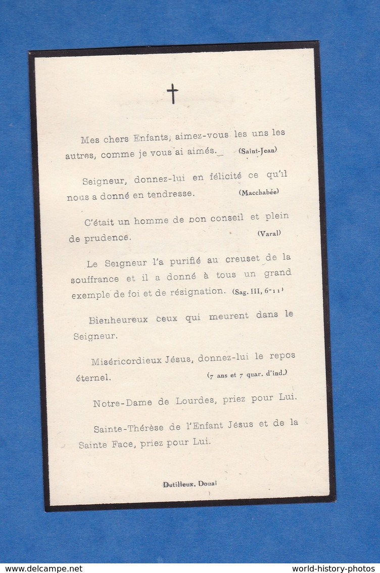 Faire Part De Décés De 1943 - DOUAI - Georges BOULANGER Président Chambre Honoraire Cour D'Appel - Médaille - Décès