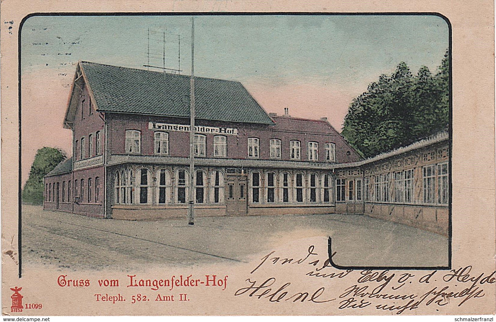 AK Hamburg Langenfelde Gasthof Restaurant Langenfelder Hof A Stellingen Eimsbüttel Bahrenfeld Lokstedt Hoheluft Altona - Stellingen