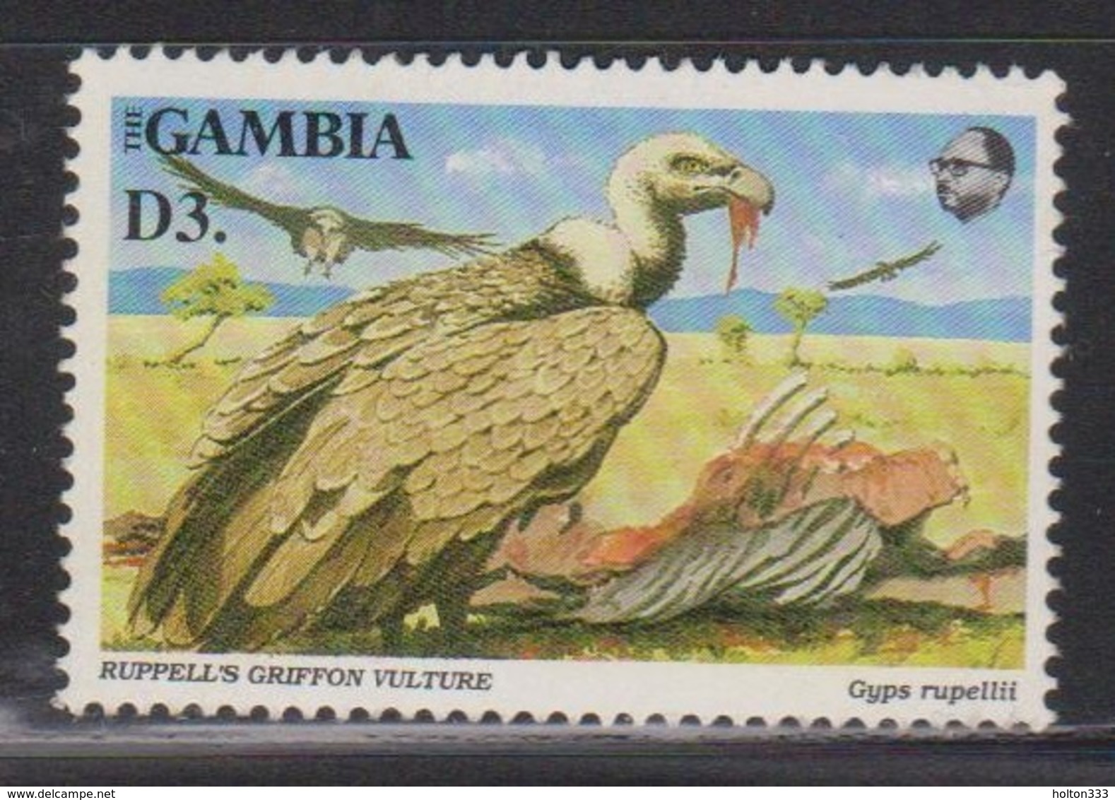 GAMBIA Scott # 1370 Mint No Gum - Ruppell's Griffon Vulture - Gambia (1965-...)