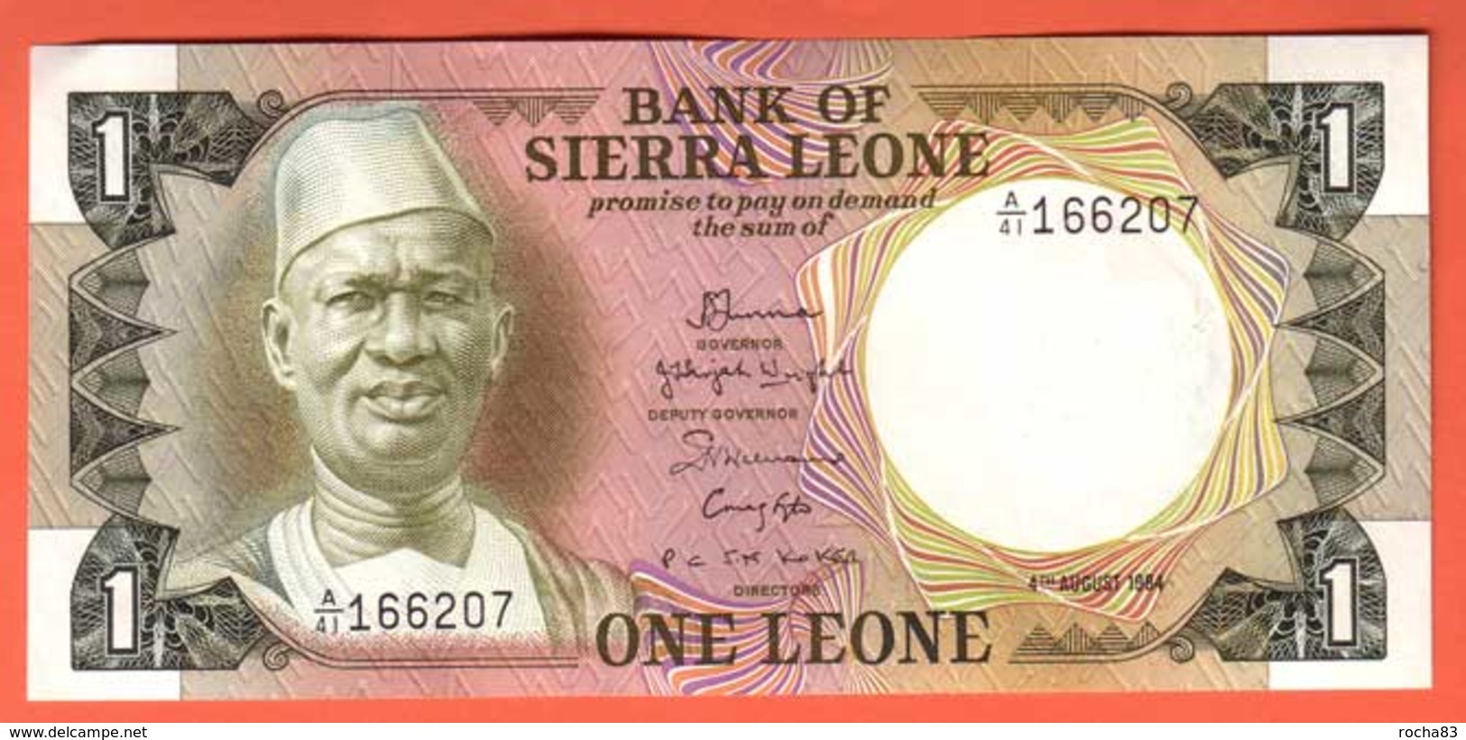 Billet - SIERRA  LEONE - 1 Leone Du 04 08 1984  Pick 5e - Sierra Leone