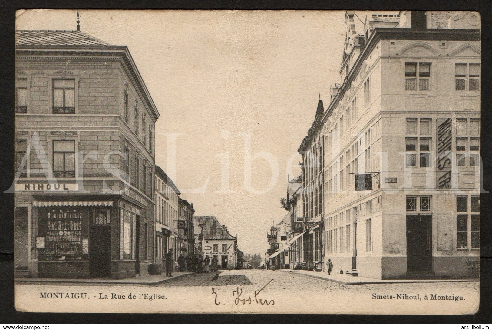 Postkaart / Postcard / 2 Scans / Montaigu / Rue De L'Eglise / Scherpenheuvel / Smets Nihoul, Montaigu - Scherpenheuvel-Zichem