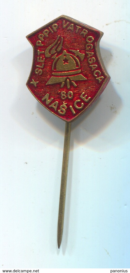 X SLET NAŠICE Croatia - Firemen Firefighting, Vintage Pin, Badge, Abzeichen - Brandweerman