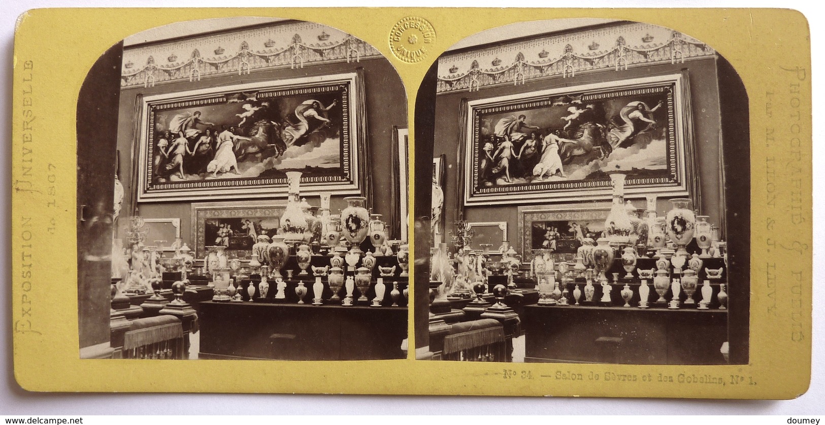 EXPOSITION UNIVERSELLE De 1867 - SALON DE SÈVRES ET DES GOBELINS - Photos Stéréoscopiques