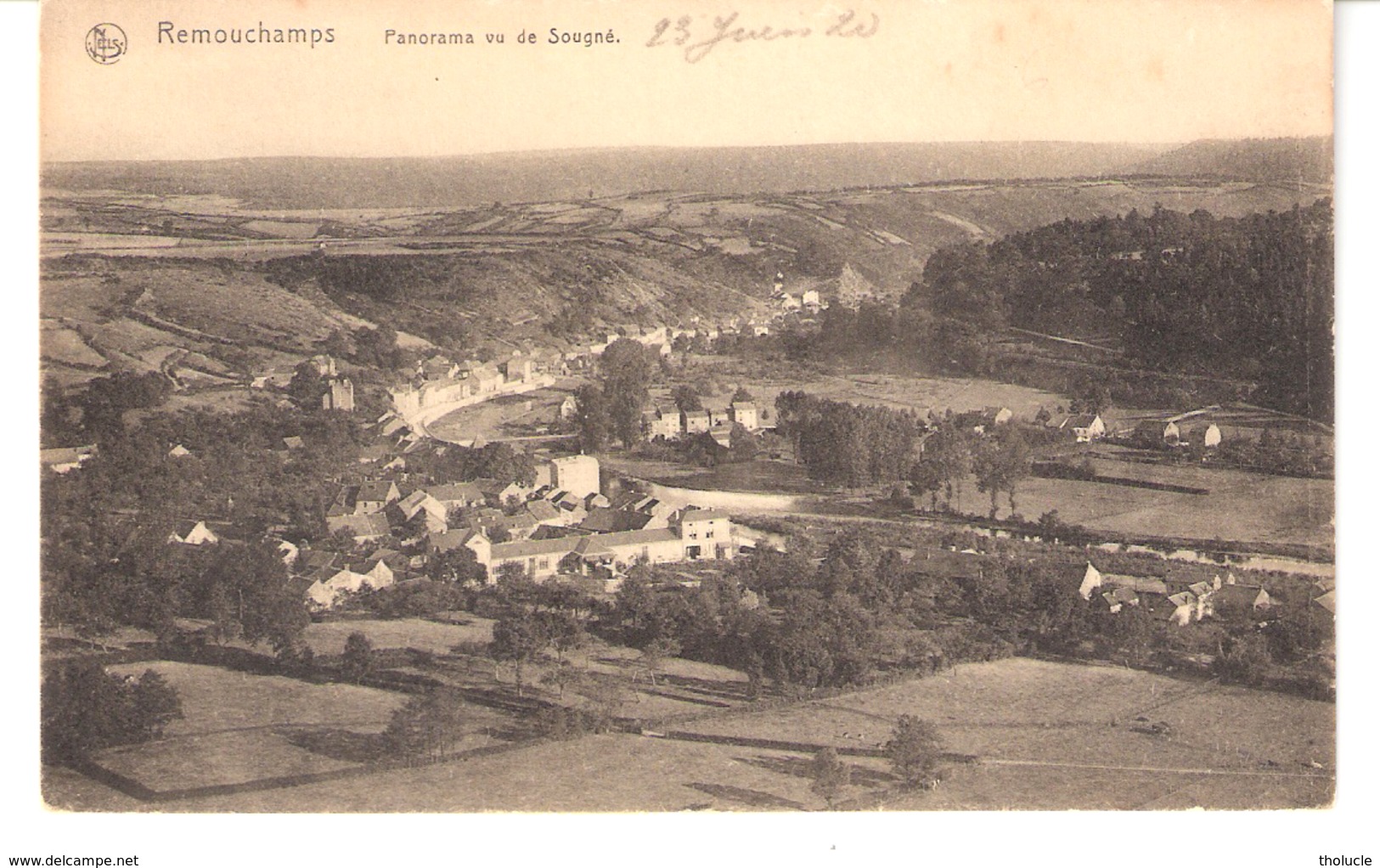 Remouchamps (Aywaille)-Panorama Vu De Sougné-daté Du 23 Juin 1920-Edit.Nels--> G.Steinmetz-Haenen, Remouchamps - Aywaille