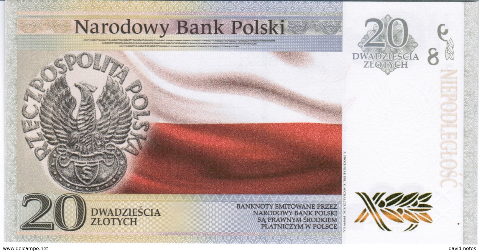 Poland - Pick New - 20 Zlotych 2018 - Unc - Commemorative With Folder - Polonia