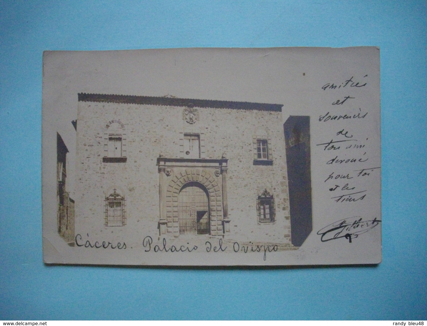 CACERES  -  Carte Photo  -  1903  -  Palacio Del Ovispo  -  Estemadura  -  ESPANA  -  ESPAGNE - Cáceres