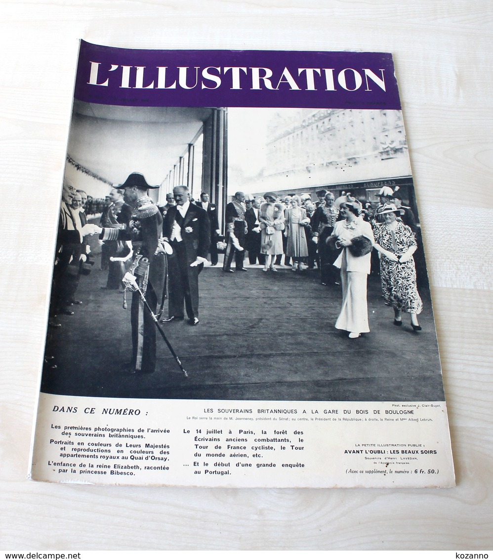 06-  L’ILLUSTRATION -  Souverain Britanique Bois Boulogne  N°4977 / JUILLET 1938 - French Authors