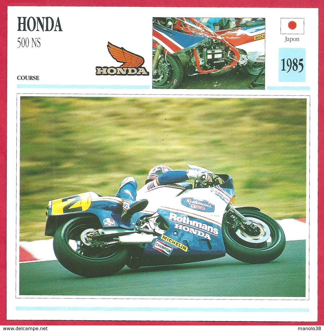 Honda 500 NS. Moto De Course, Japon, 1985. Une Mutante Pour Un Mutant. - Sports