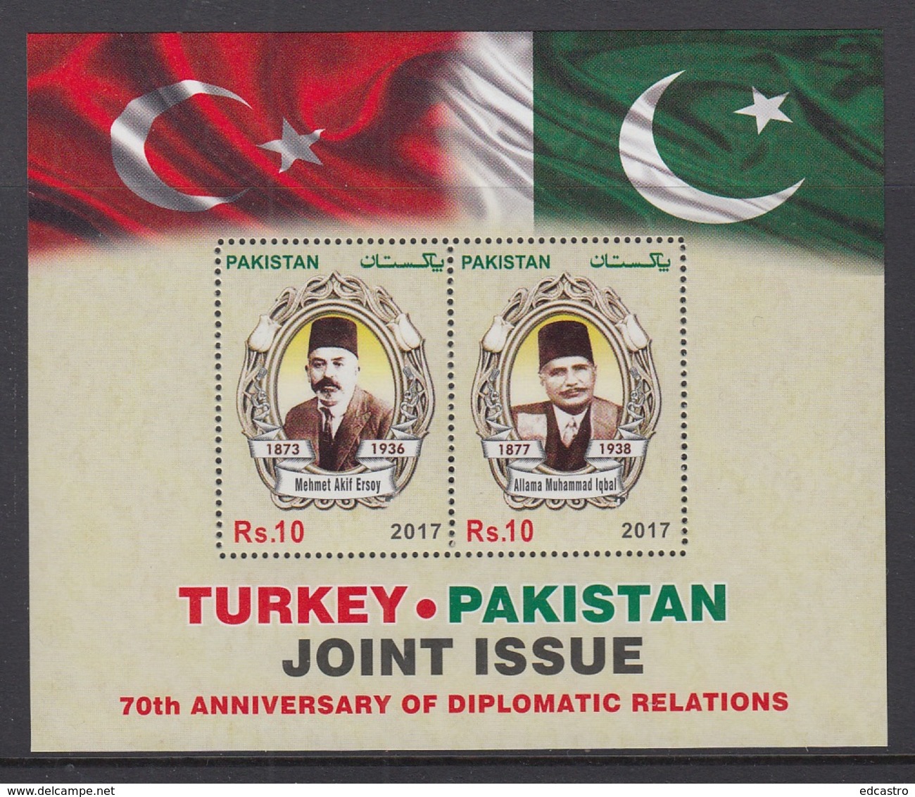 10.- PAKISTAN 2017 JOINT ISSUE WITH TURKEY - Emisiones Comunes