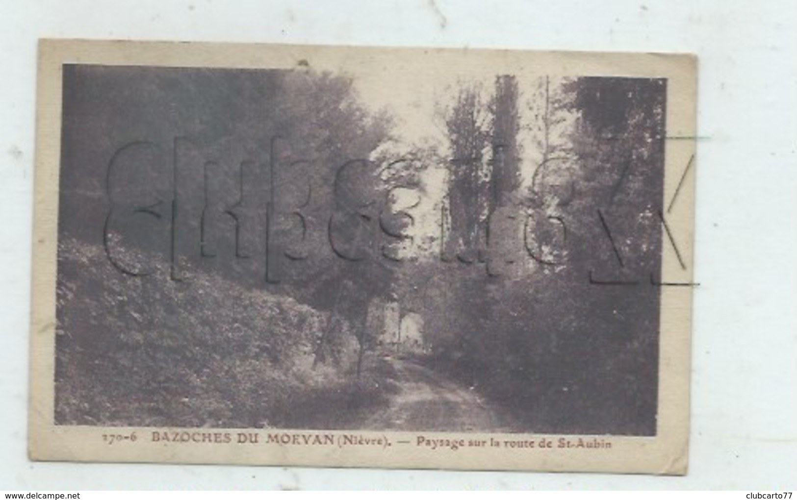 Bazoches-du-Morvan (58) : La Route De Saint-Aubin Environ 1930 PF. - Bazoches