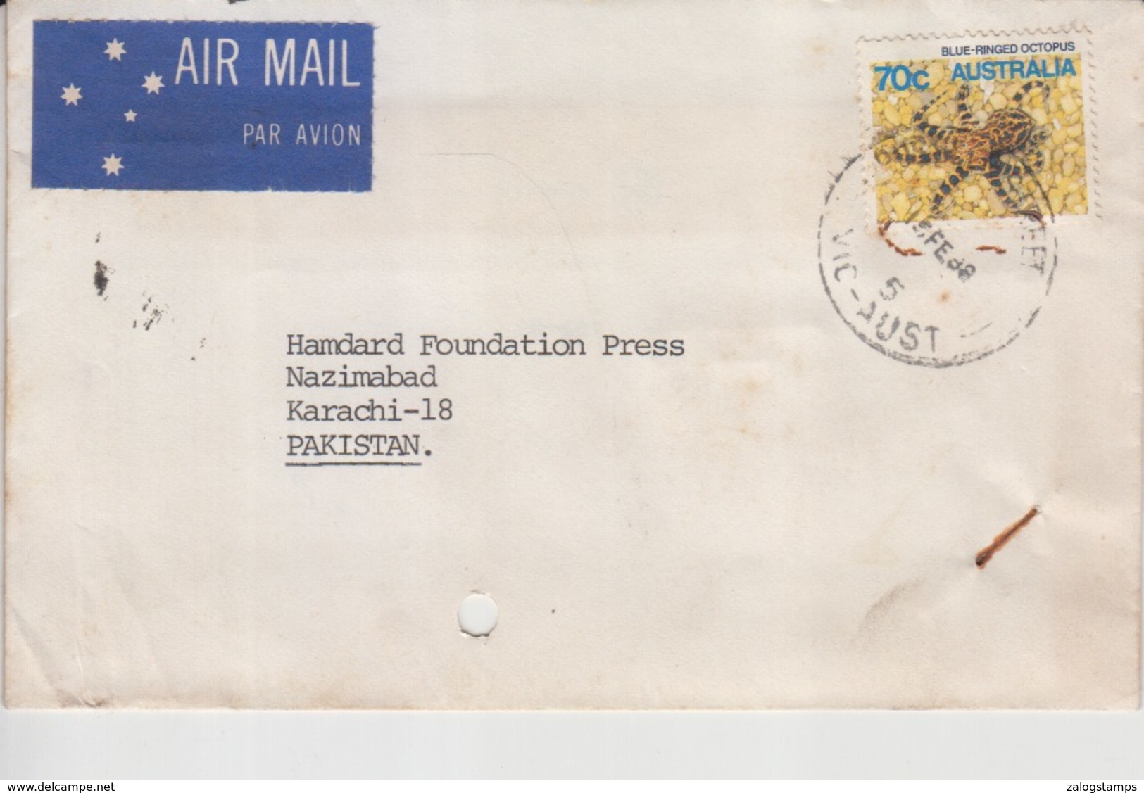 Australia Airmail Cover To Pakistan   (Red-2261) - Covers & Documents