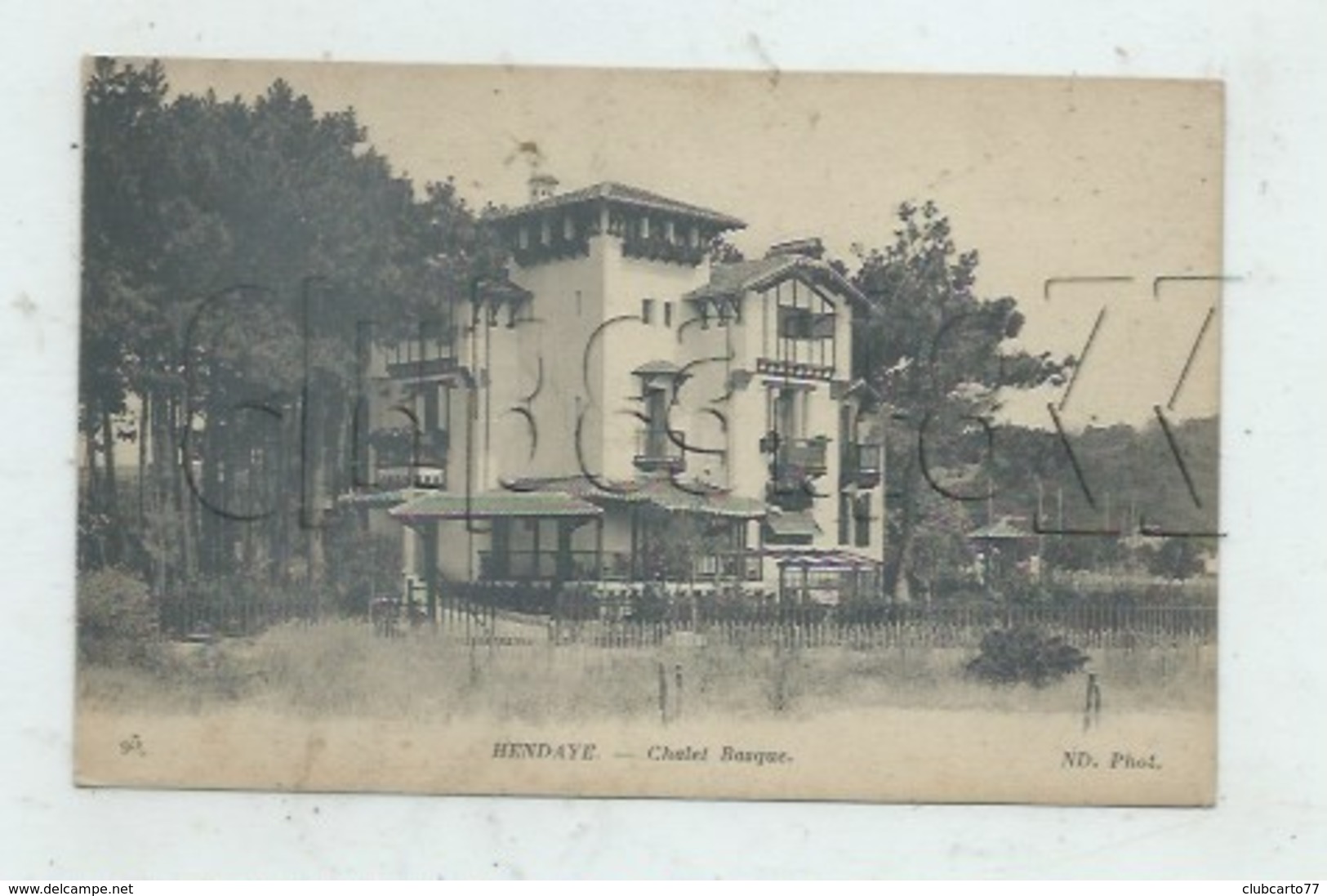 Hendaye (64) : GP De La Villa Bourgeoise Dite "Le Châlet Basque"  En 1920 PF - Hendaye