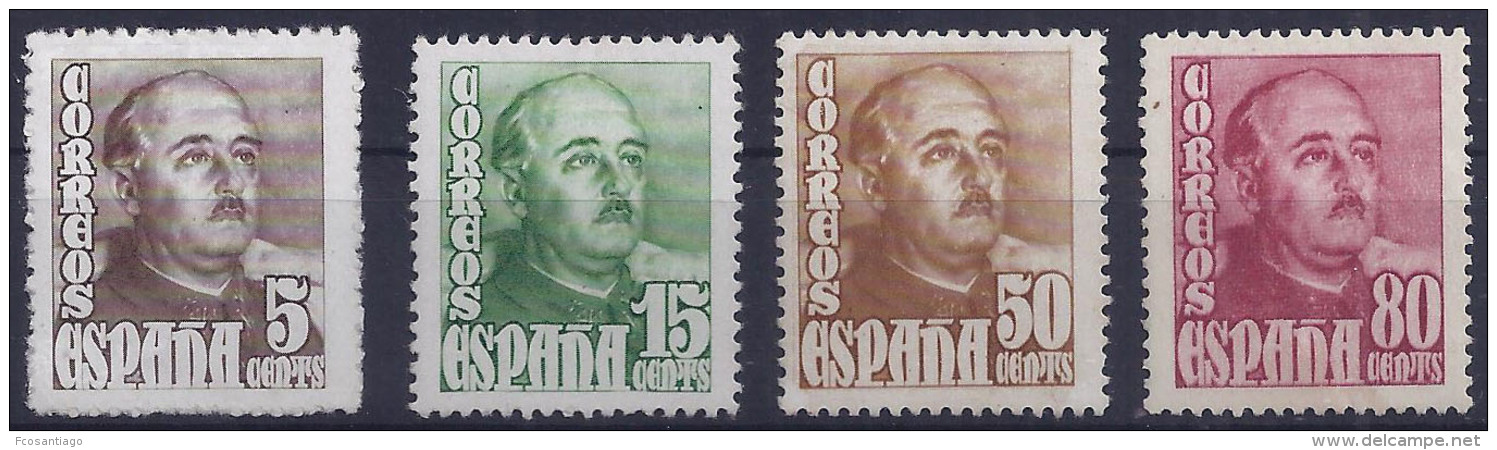 ESPAÑA 1948/54 - Edifil #1020/23 - MLH * - Neufs