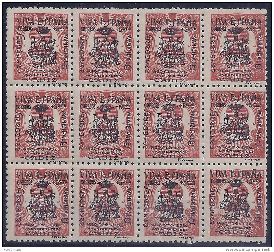 ESPAÑA 1937 - Edifil # 2 (Cadiz) - MNH ** - Emisiones Nacionalistas