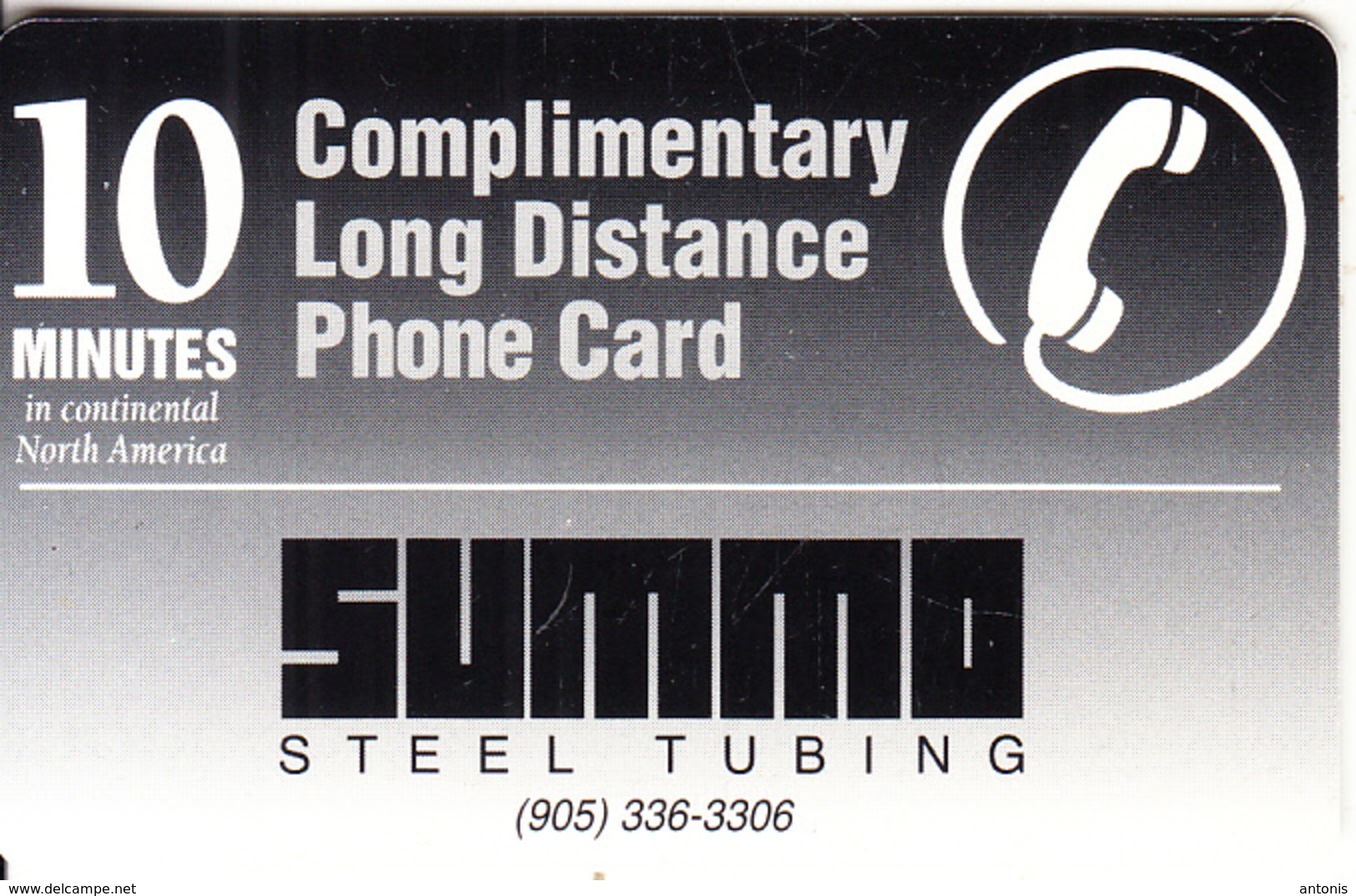 CANADA - Summo Steel Tubing, Commsen Promotion Prepaid Card, Mint - Canada