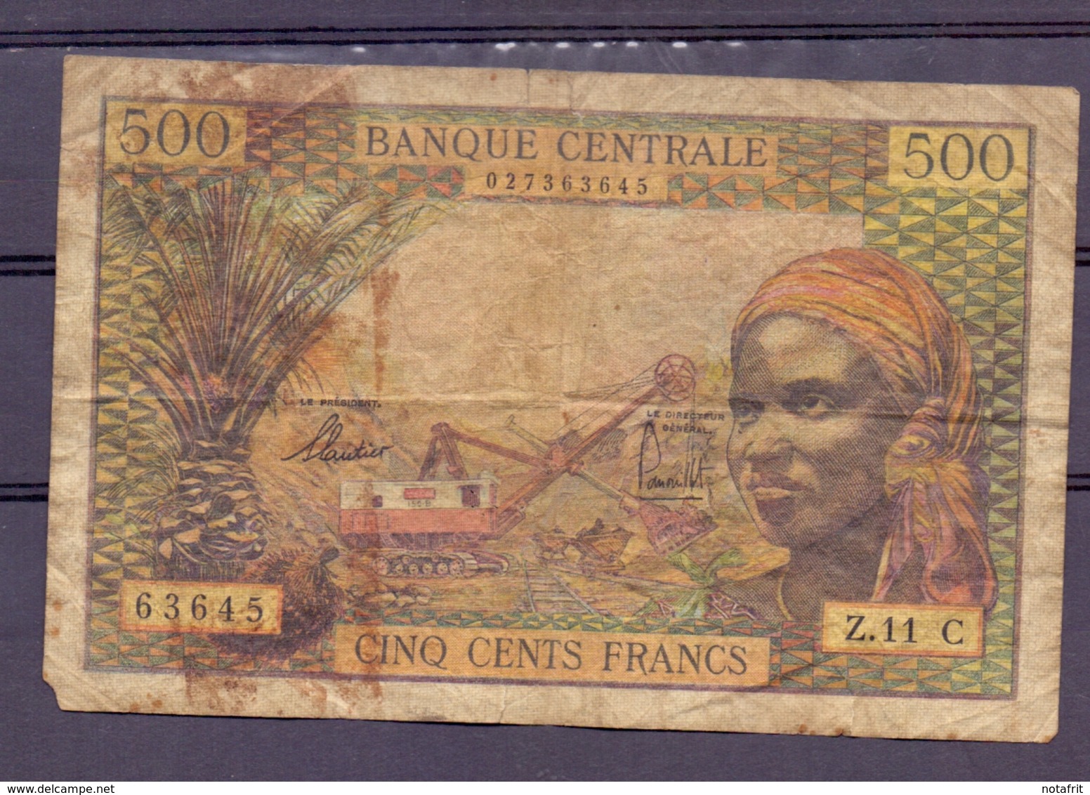 Equatorial Africa  500 Fr  Rare  GABON - Other - Africa