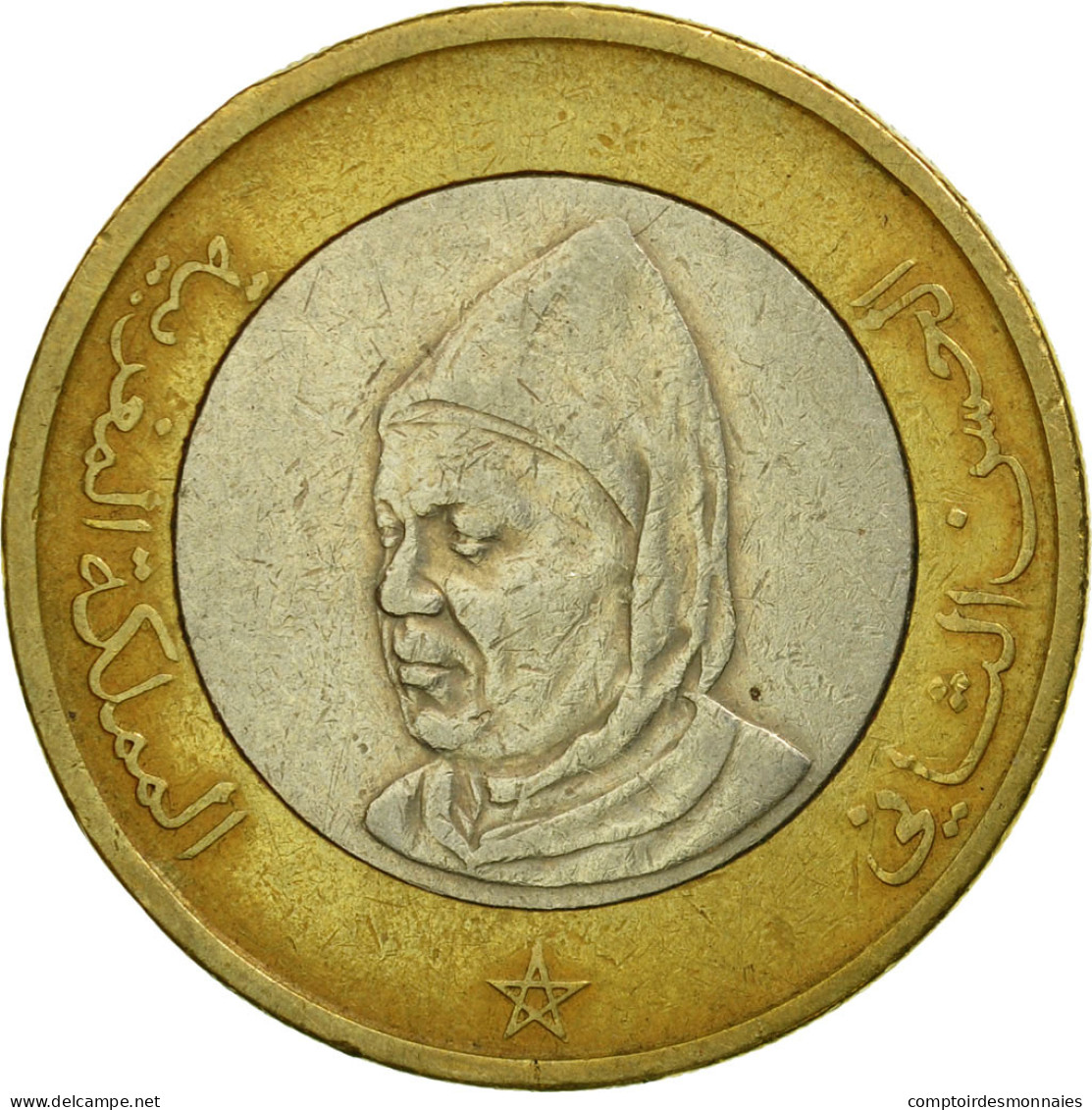 Monnaie, Maroc, Al-Hassan II, 10 Dirhams, 1995/AH1415, Paris, TB, Bi-Metallic - Maroc