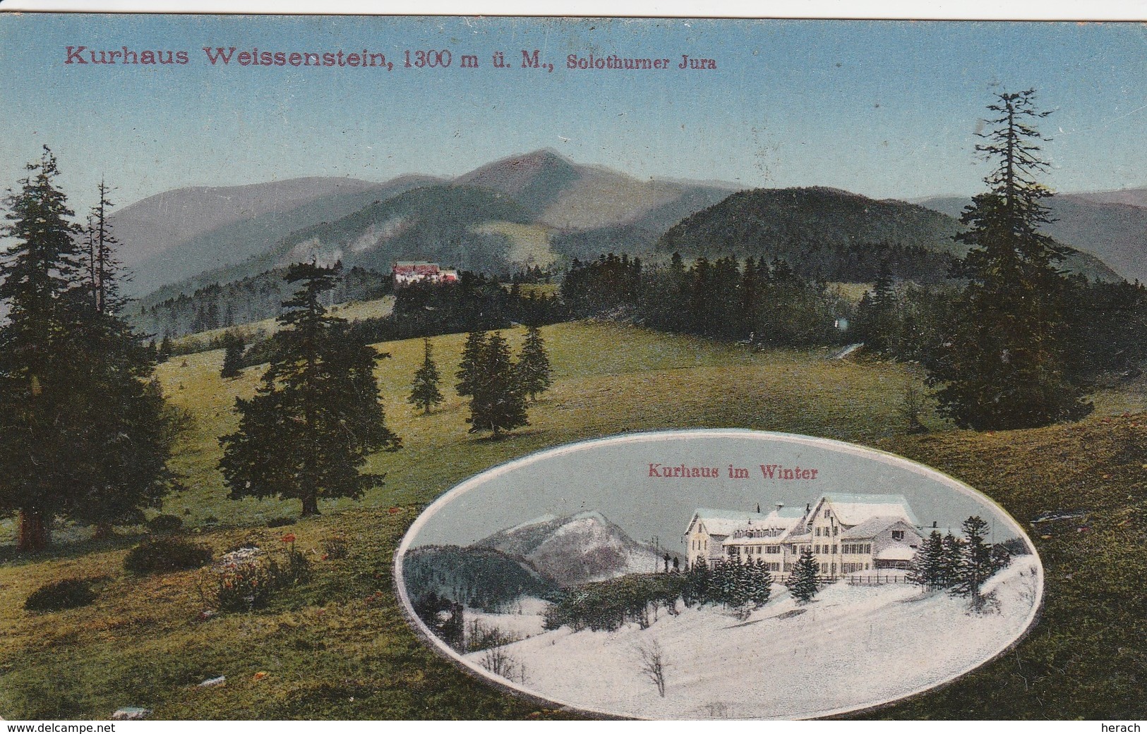 Suisse Carte Postale Kurhaus Weissenstein Solothurner Jura - Sonstige & Ohne Zuordnung