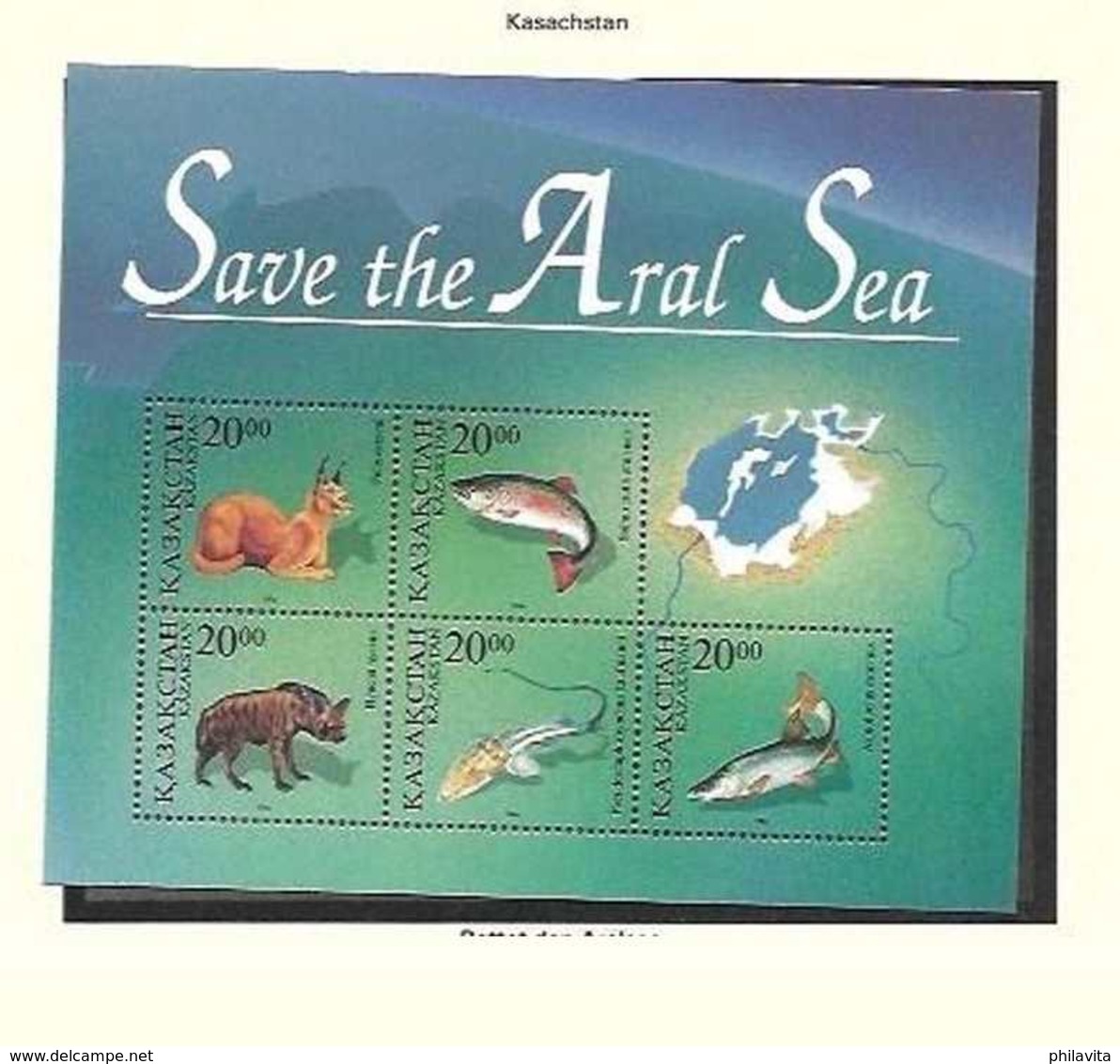 1996 Save Aral Sea - Joint Issue Of Kazakhstan, Uzbekistan, Tajikistan, Turmenistan And Kyrgistan Full 5 MS MNH** (hj18) - Gemeinschaftsausgaben