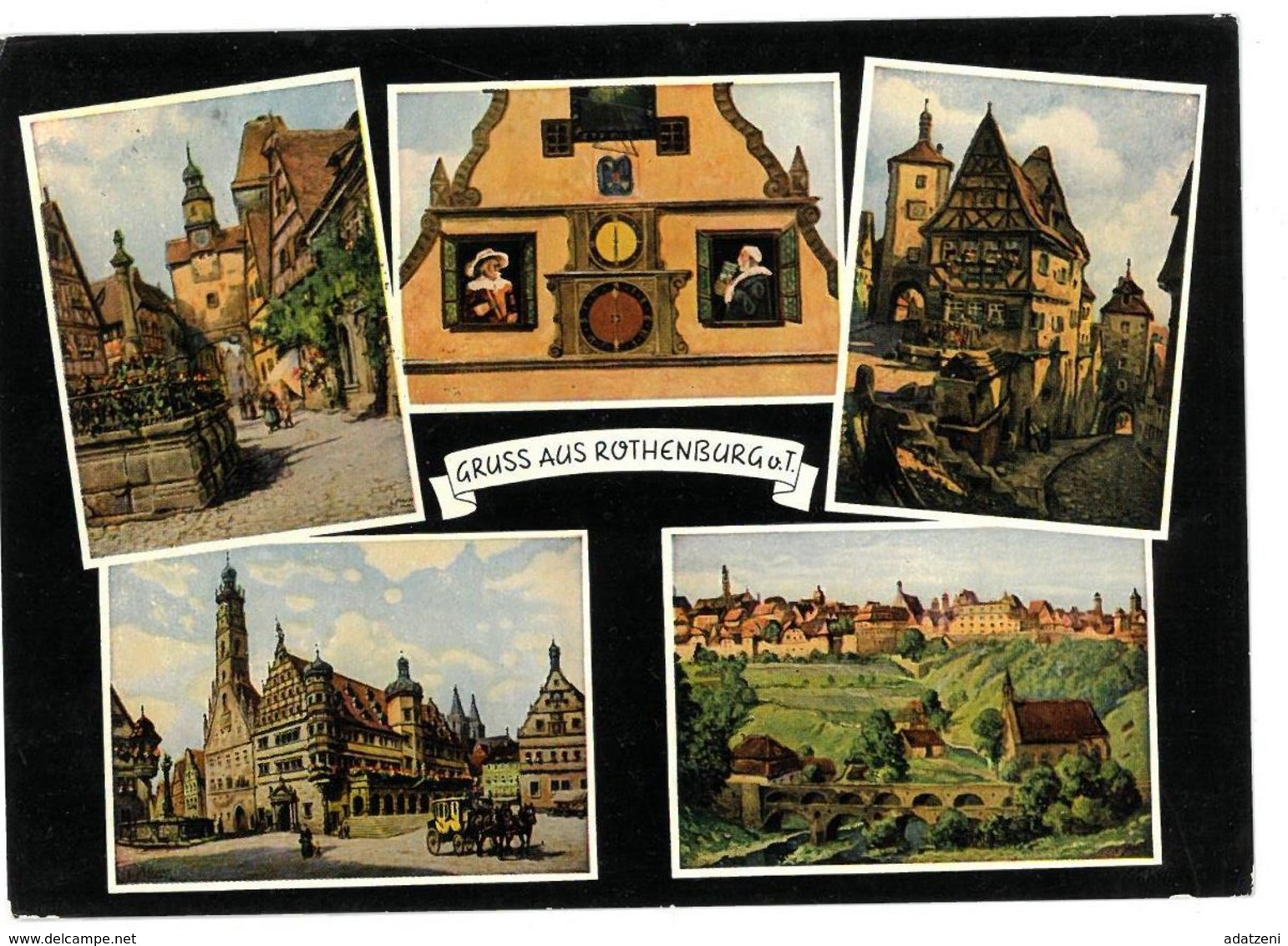 Germania Grussaus Rothenburg Viaggiata 1972 - Rottenburg