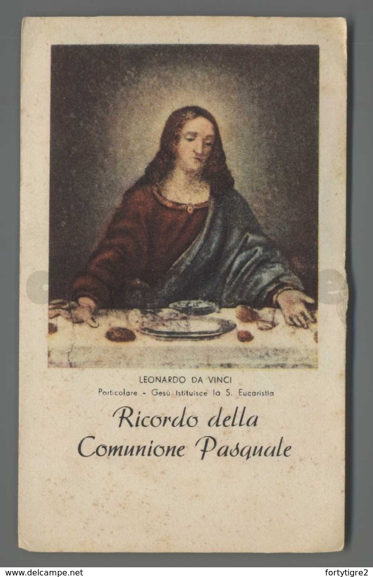 ES5180 SS. Sacramento RICORDO DELLA COMUNIONE PASQUALE LEONDARDO DA VINCI OPERA REGALITA DI NSGC Santino - Religione & Esoterismo